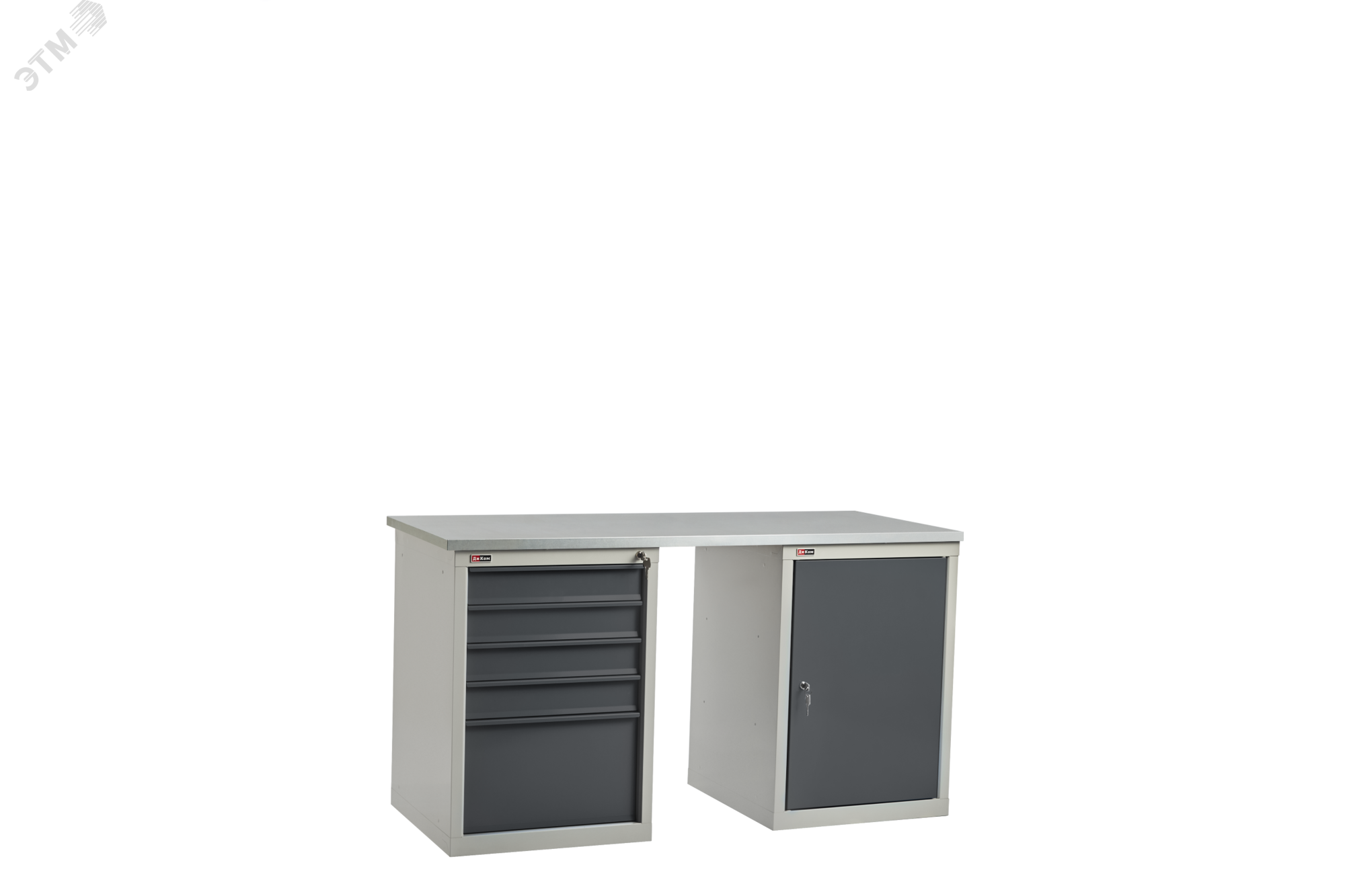 Изображение товара Верстак-НАБОР ВЛ-150-07 ЦФ слесарный с двумя тумбами