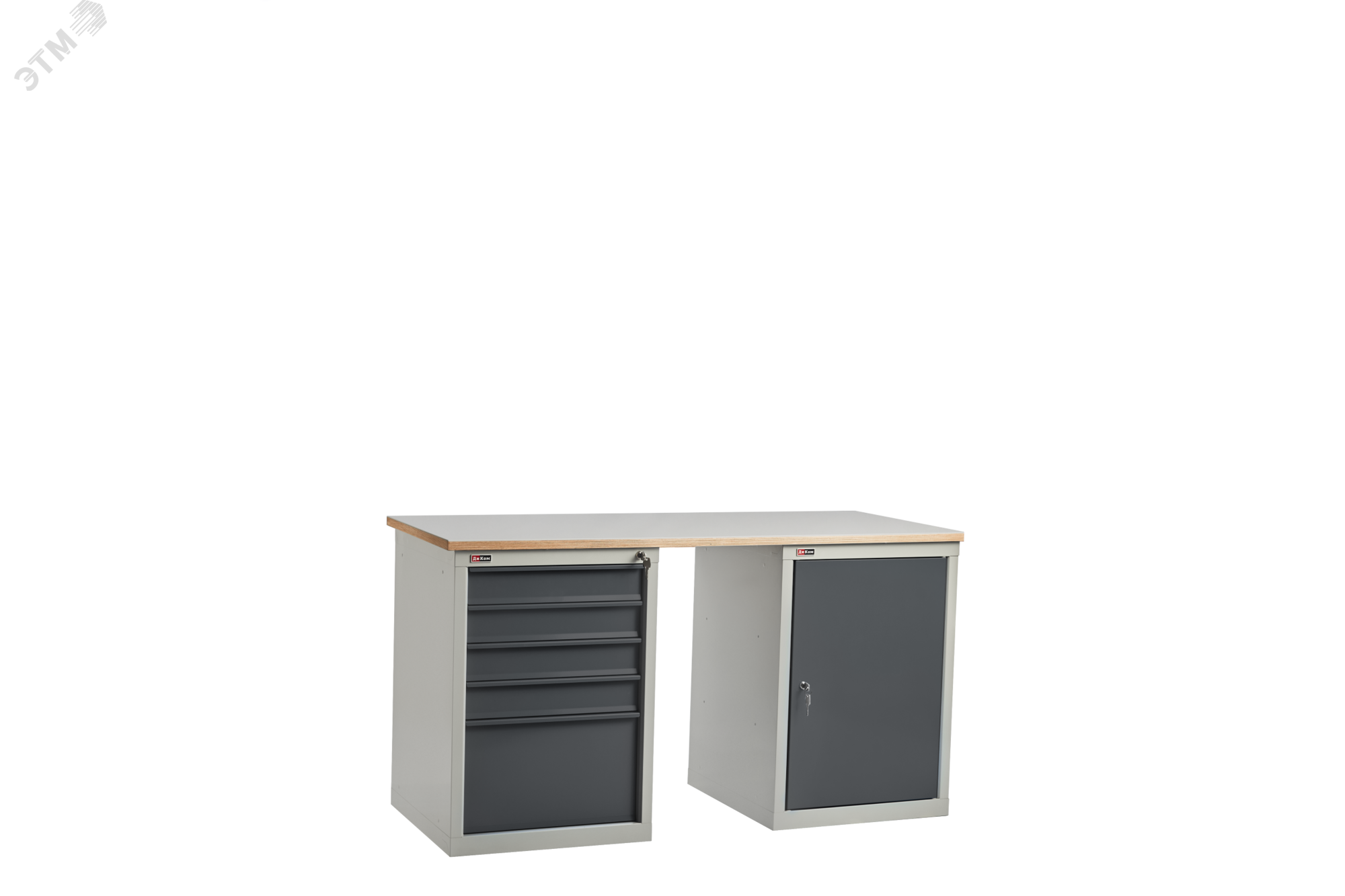 Изображение товара Верстак слесарный с тумбами и ящиками ВЛ-150-07 МФ