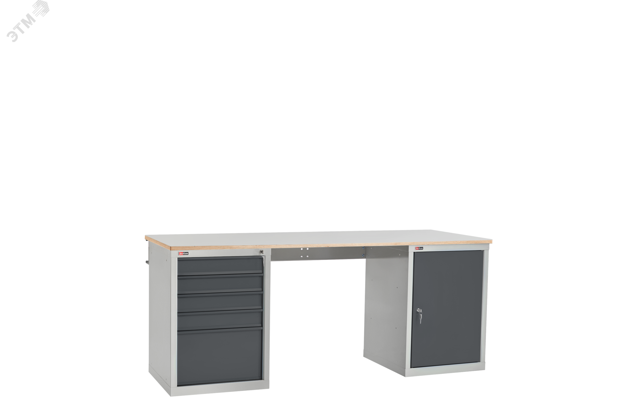 Изображение товара Верстак ВЛ-200-07 МФ с тумбами и усиленной рабочей поверхностью