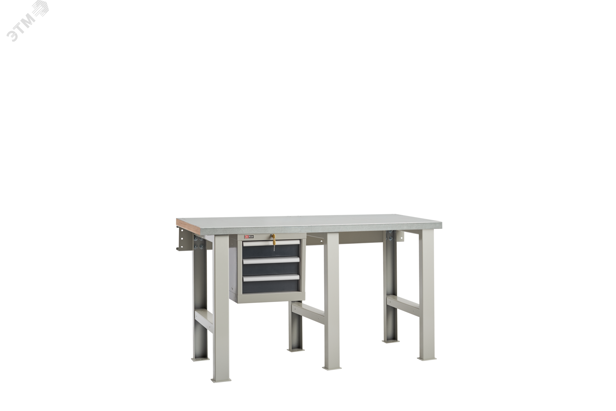 Изображение товара Верстак-НАБОР ВС-150-02 ЦФ слесарный с тумбой и 3 ящиками Россия