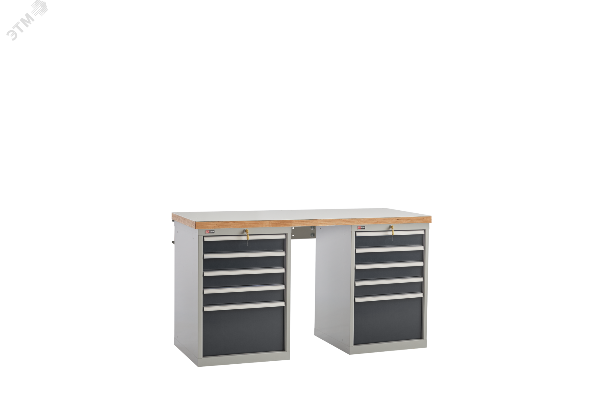 Изображение товара Верстак-НАБОР ВС-150-06 МФ слесарный на двух тумбах с ящиками