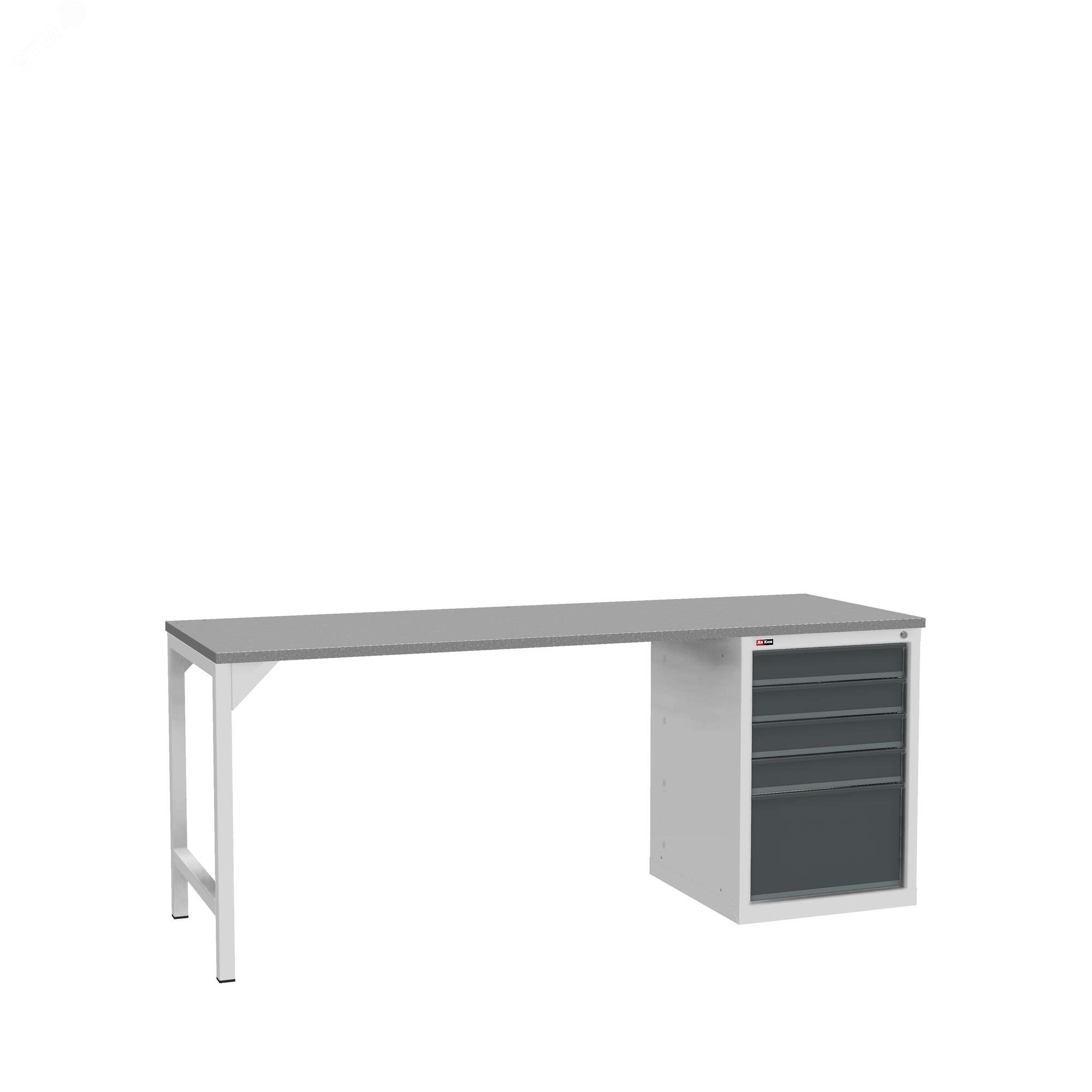 Изображение товара Верстак слесарный ВЛ-К-200-06 с модульной конструкцией и ящиками