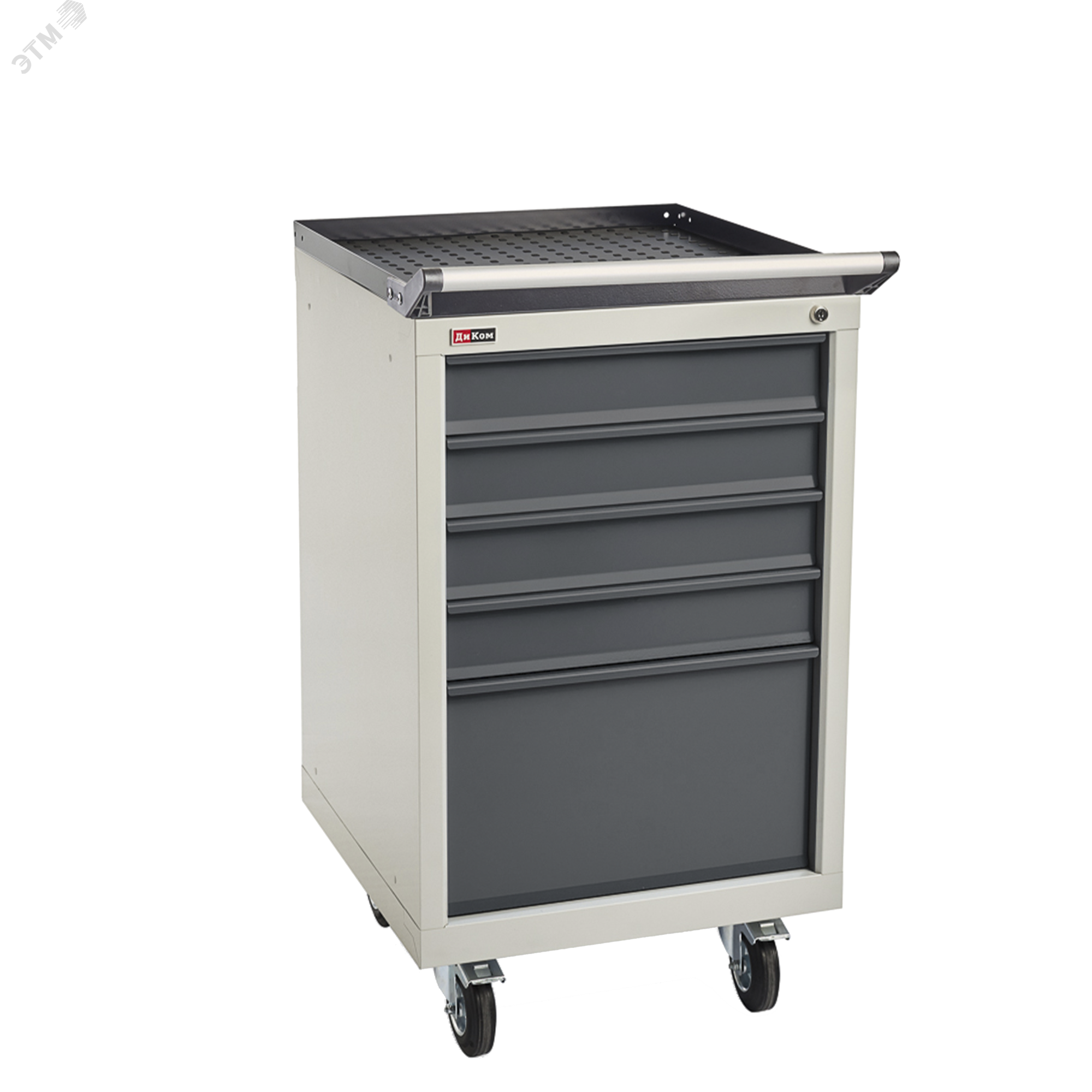 Изображение товара Тумба инструментальная ДиКом ВЛ-К-015-01 с ящиками и колесами