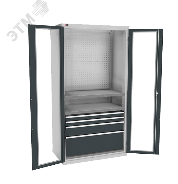 Изображение товара Шкаф инструментальный с дверьми и окнами набор ВС-055-02