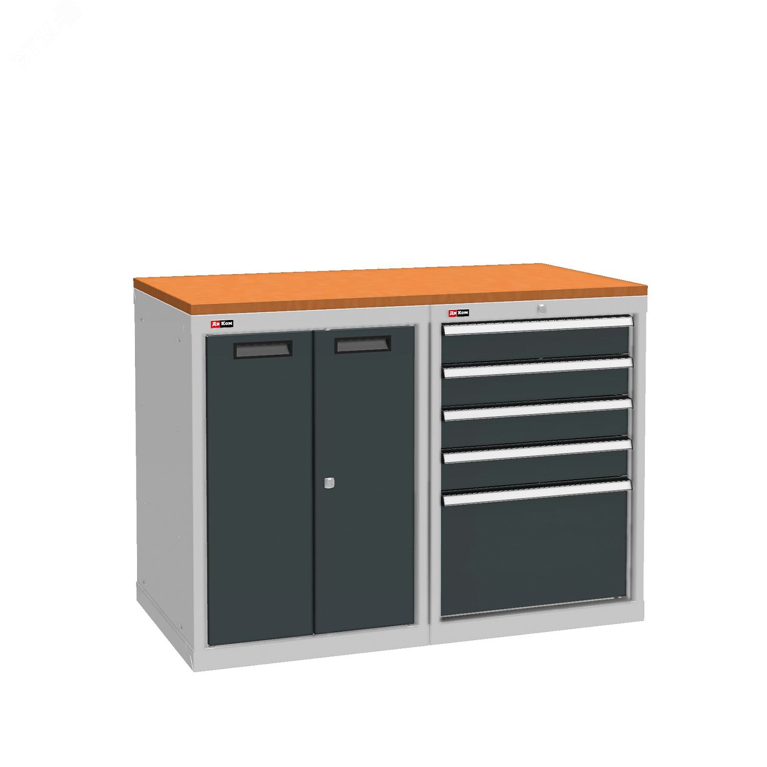 Изображение товара Тумба-верстак НАБОР ВС-11 мощная монтажная стойка с ящиками и фанерной столешницей