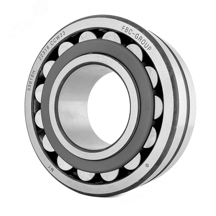Изображение товара Подшипник роликовый радиальный сферический двухрядный 53616 Н FBC Гост
