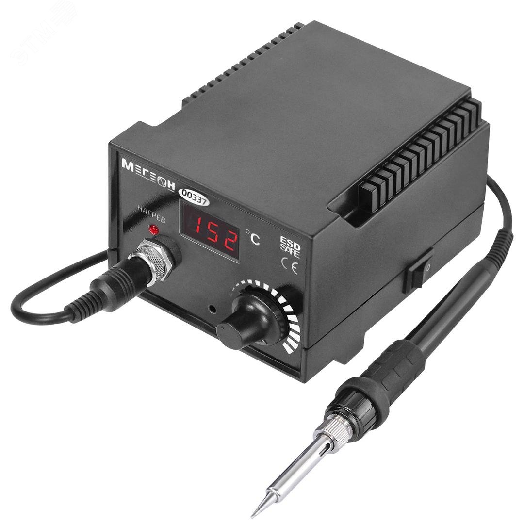Изображение товара МЕГЕОН 00337 станция паяльная 75 Вт с дисплеем и автоматической температурой