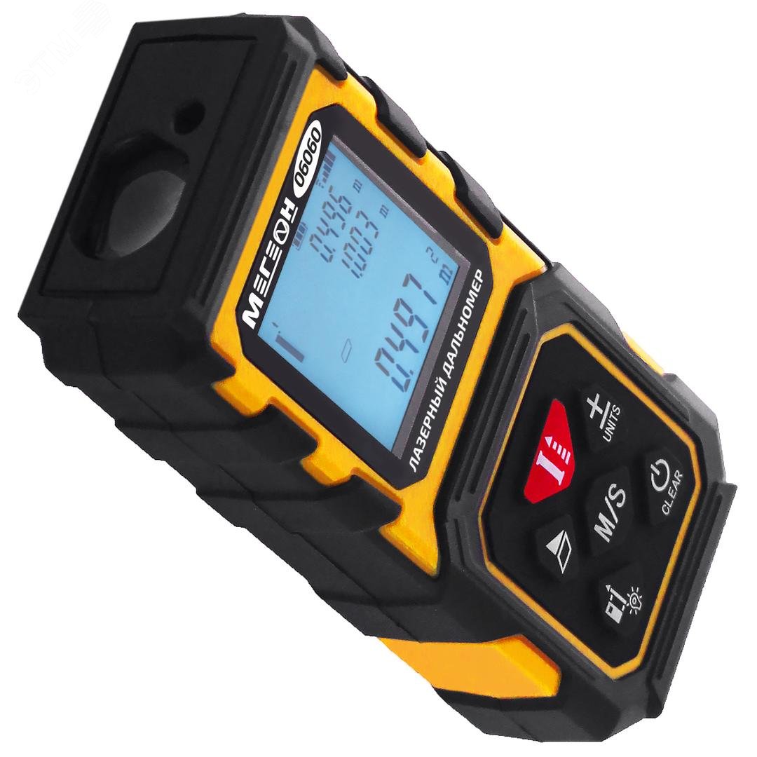 Изображение товара Лазерный дальномер МЕГЕОН 06060 с функциями объема и площади 60м