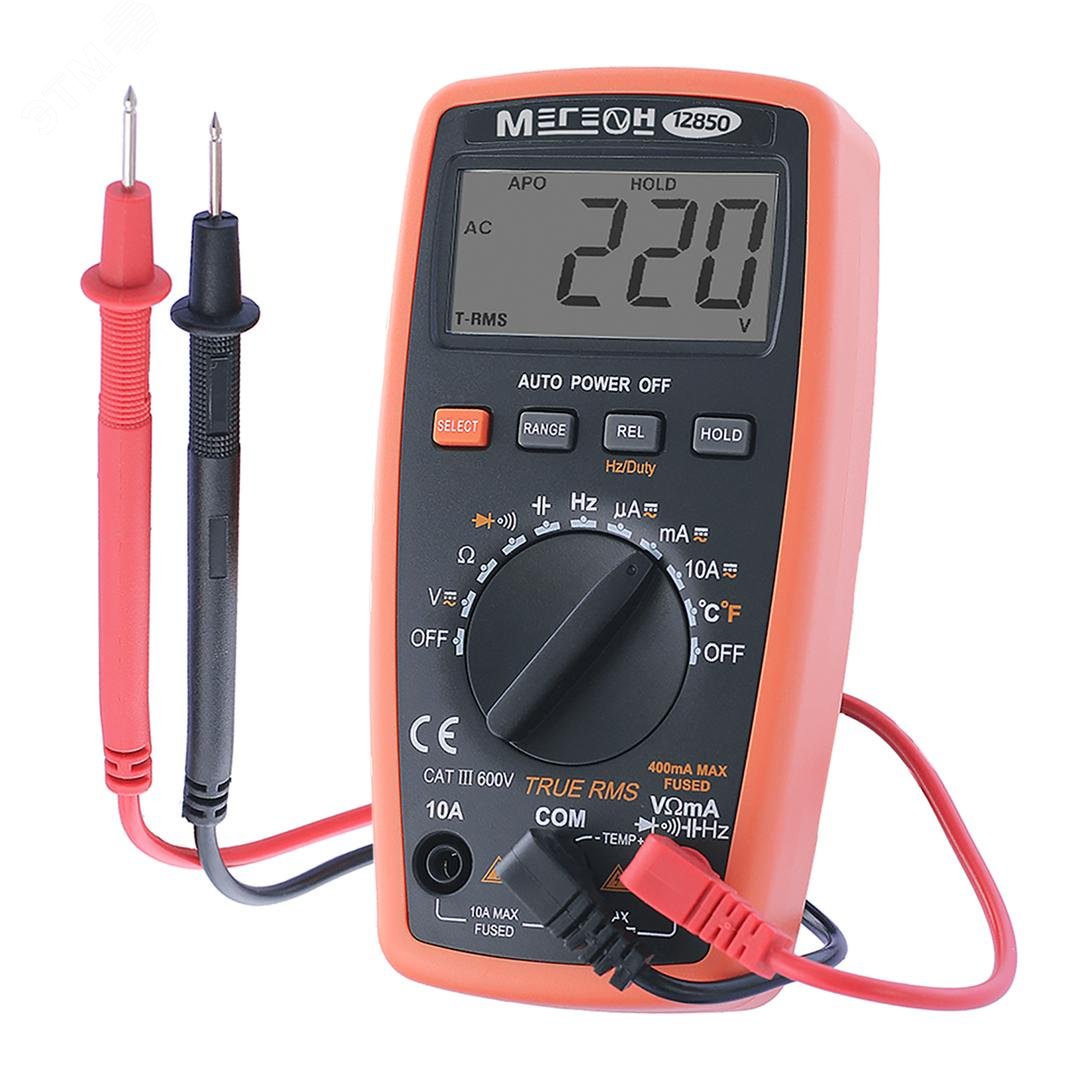 Изображение товара Цифровой мультиметр МЕГЕОН 12850 с автоматическим диапазоном