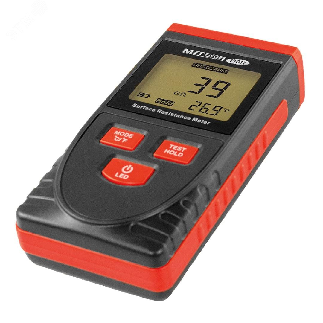 Изображение товара Переносной мегаомметр для сопротивления поверхности 13011 с дисплеем