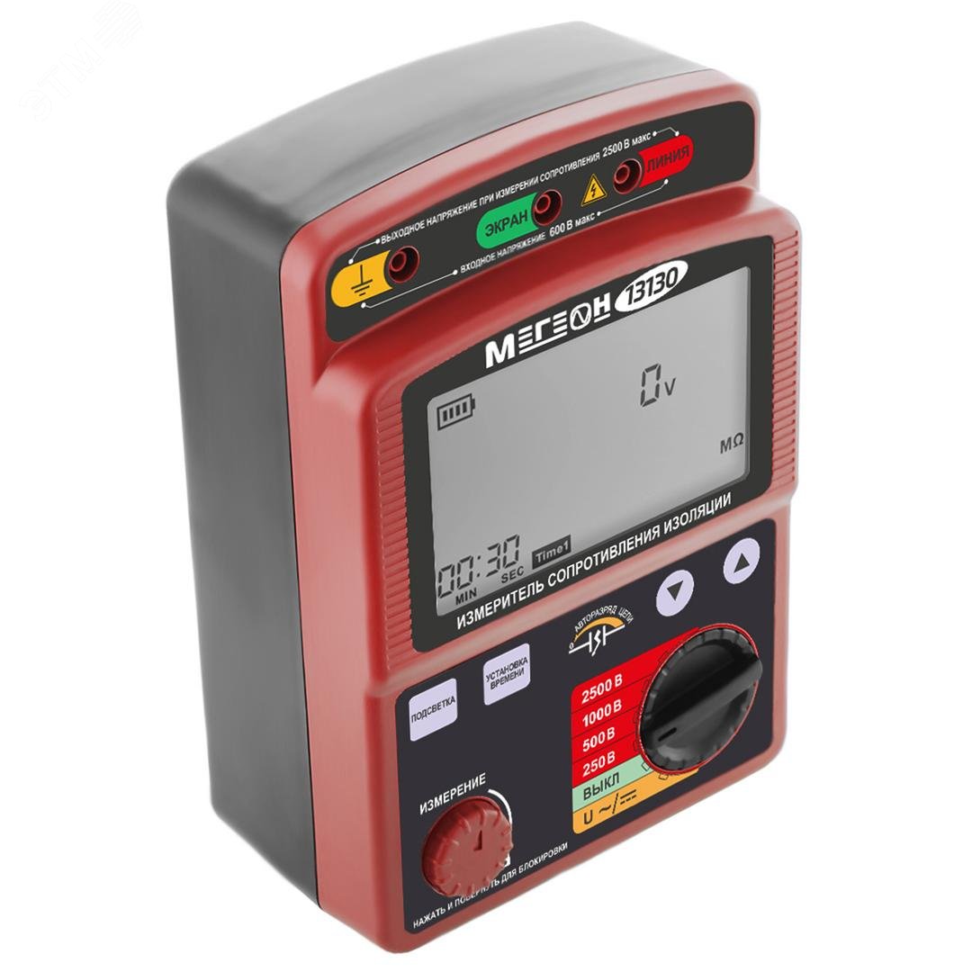 Изображение товара Мегаомметр 13130 МЕГЕОН для измерения сопротивления изоляции высокое напряжение