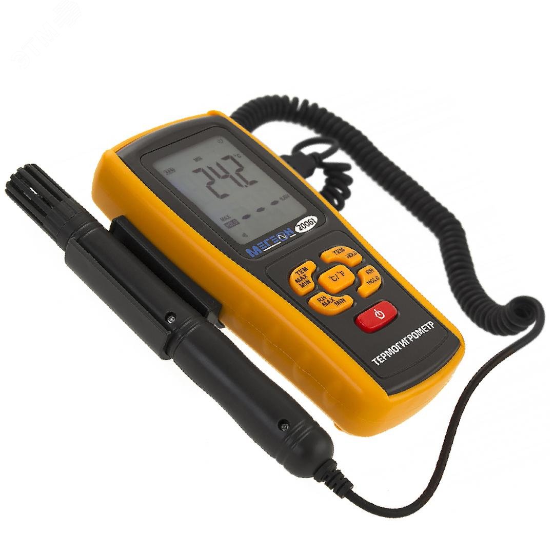 Изображение товара Термогигрометр 20061 с термопарой и ЖК-дисплеем