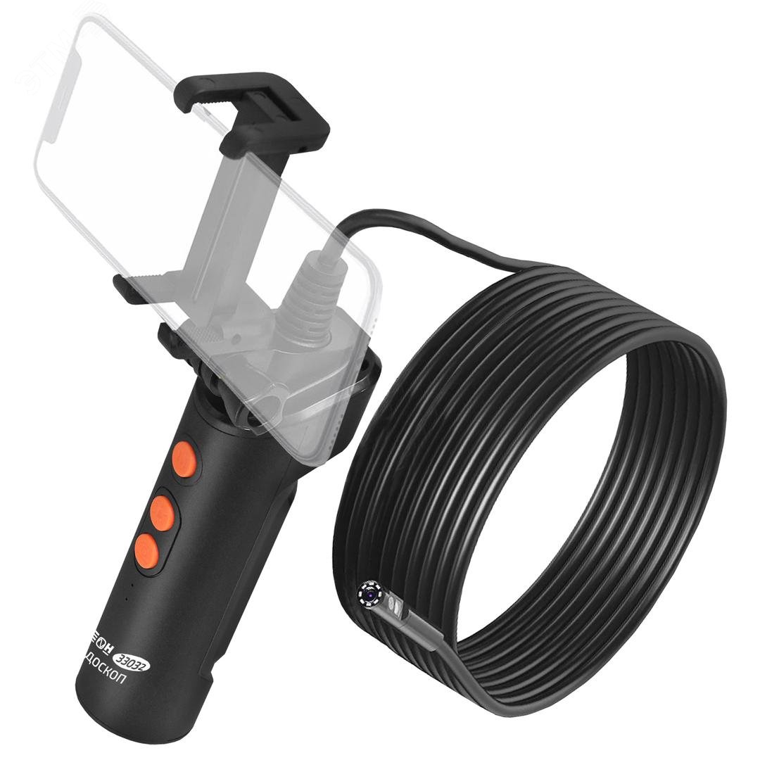 Изображение товара Эндоскоп МЕГЕОН 33032 Wi-Fi с камерой 8 мм 5 м IP68