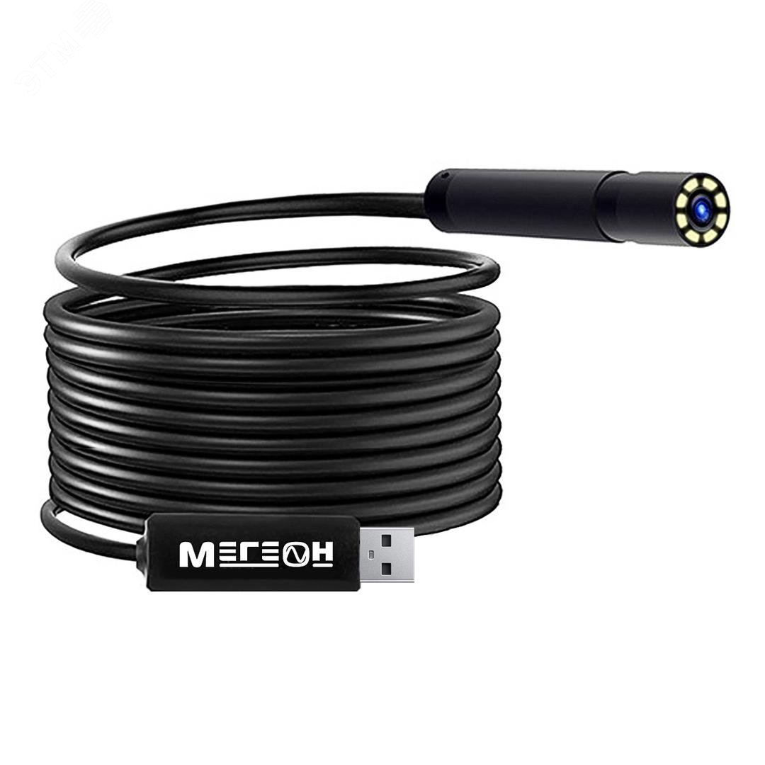 Изображение товара Видеоскоп полужесткий 7 метров 33072 для технического осмотра и проверки труднодоступных мест