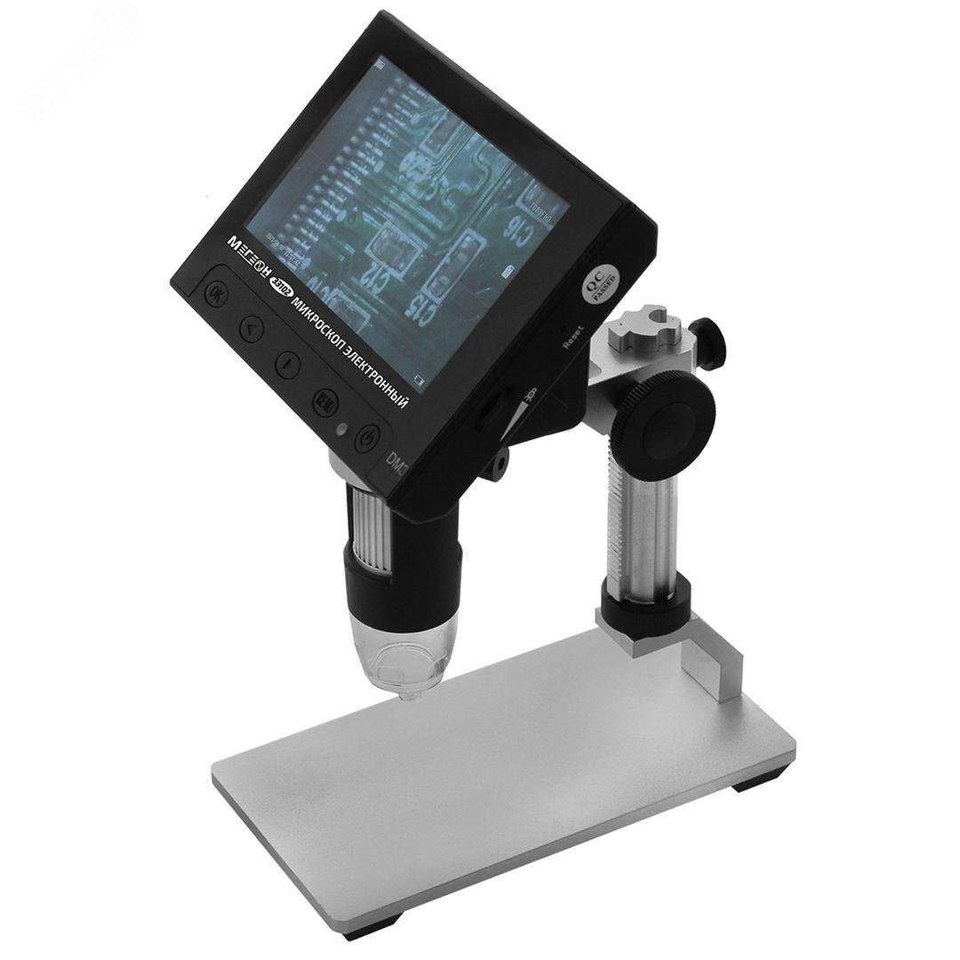 Изображение товара Микроскоп электронный МЕГЕОН 33102 цифровой с 12 Мп камерой 4,3 дисплей