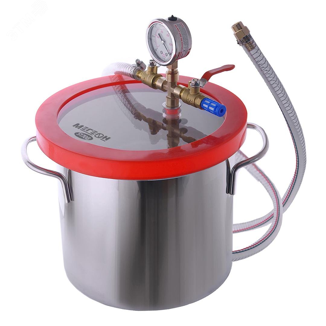 Изображение товара Вакуумная камера 7.8 л МЕГЕОН для дегазации и исследований