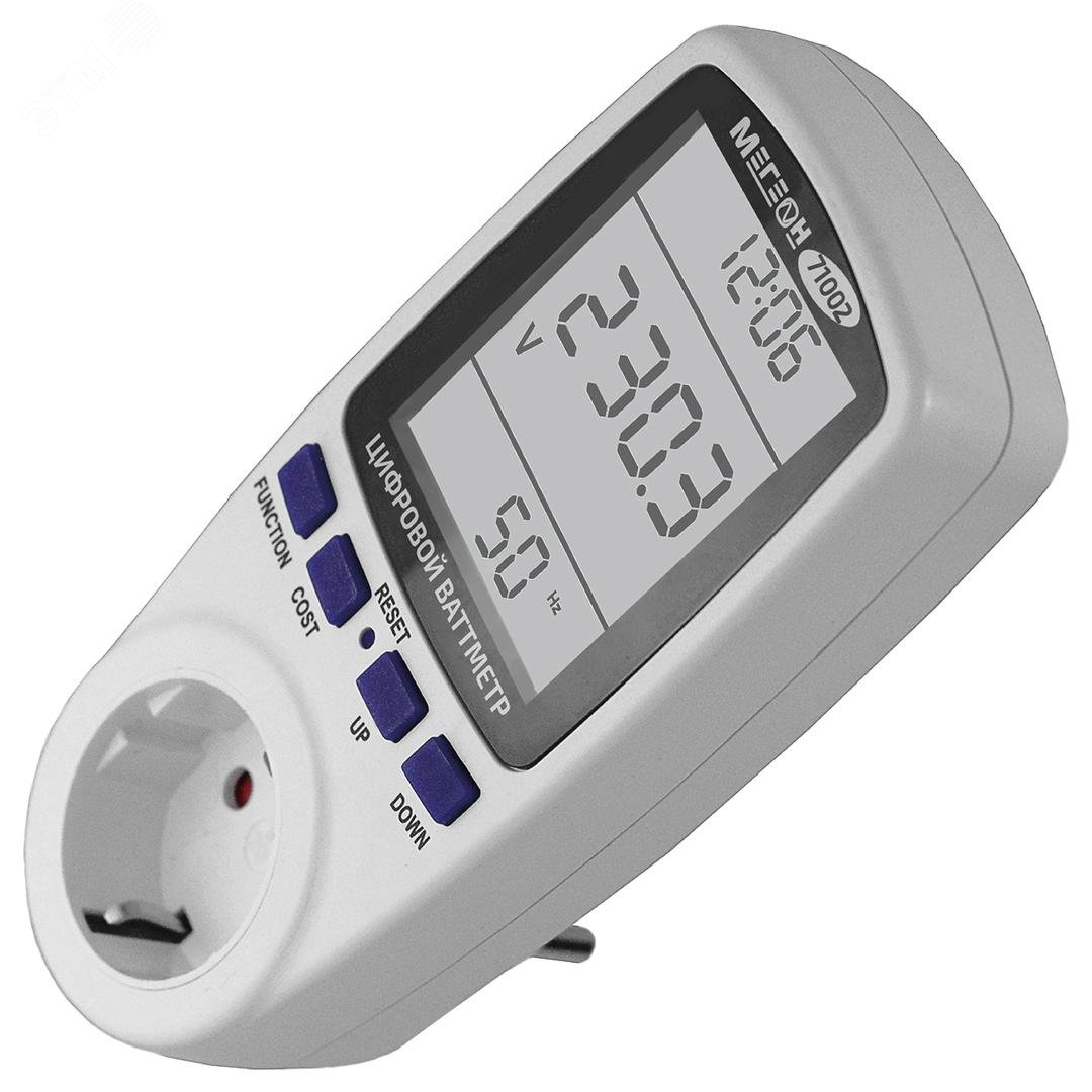 Изображение товара Многофункциональный бытовой ваттметр МЕГЕОН 71002 контроль расхода электроэнергии
