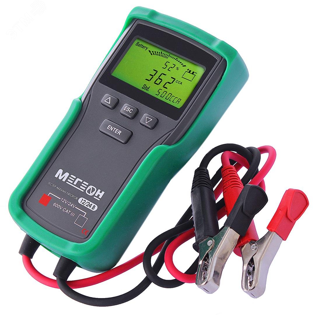 Изображение товара Тестер кислотных аккумуляторных батарей с напряжением 12 и 24 В 81024 (шт)