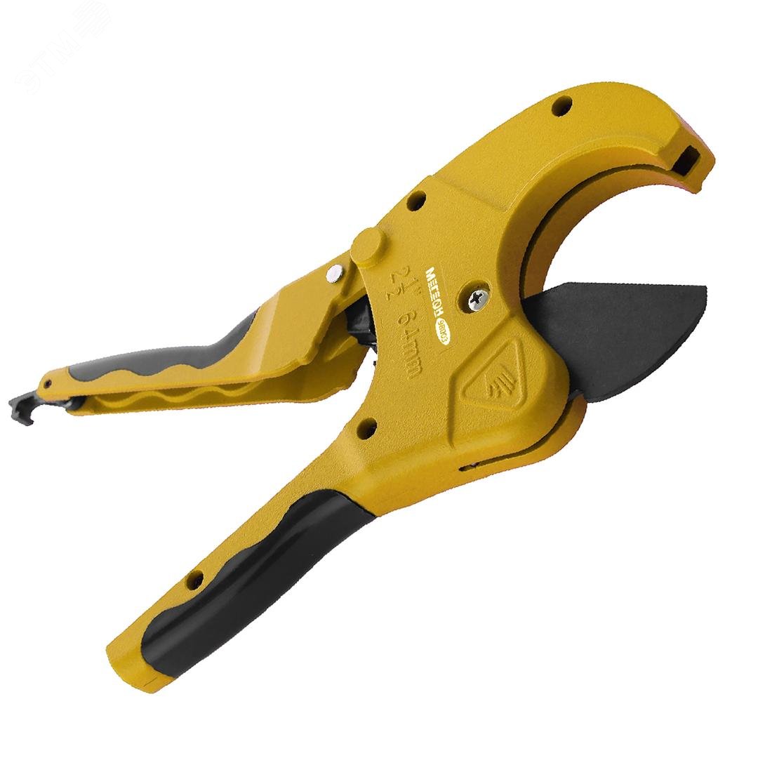 Изображение товара Труборез МЕГЕОН 98003 для труб до 64 мм, храповый механизм, инструментальная сталь