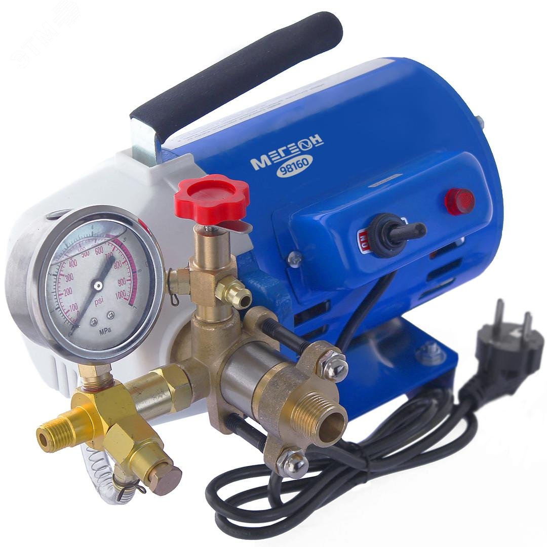 Изображение товара Электрический опрессовочный насос МЕГЕОН 98160 для гидроиспытаний 17 л