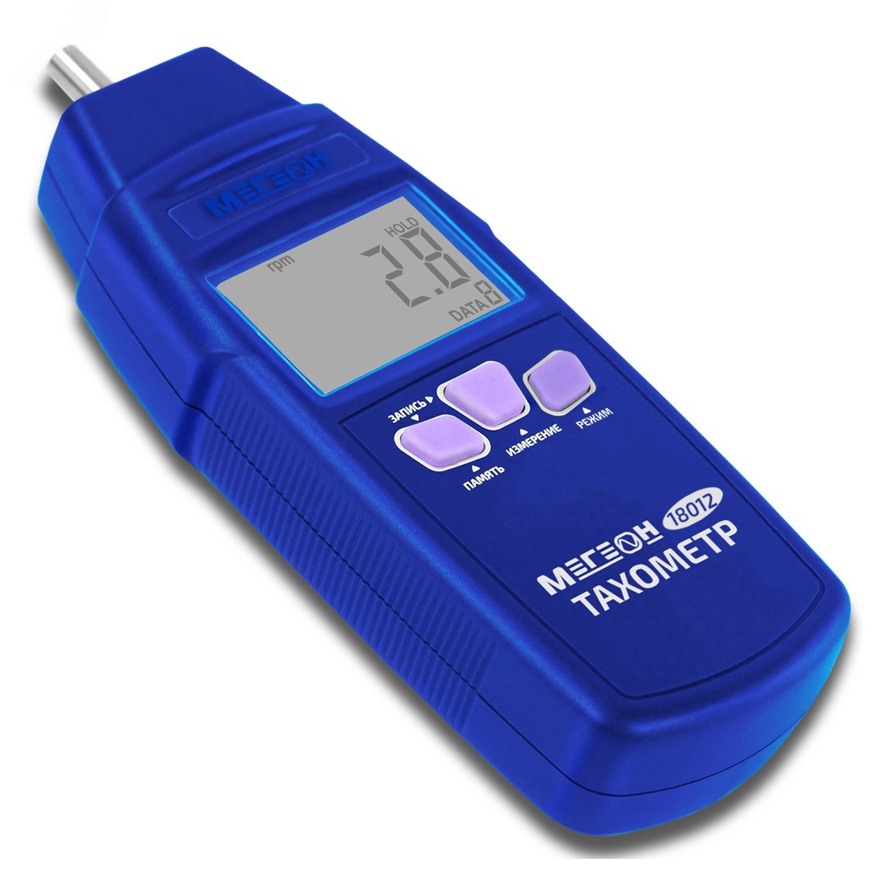 Изображение товара Портативный тахометр МЕГЕОН 18012 для точных измерений скорости вращения