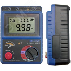 Изображение товара Измеритель сопротивления изоляции (мегаомметр) 13126 с поверкой (шт)