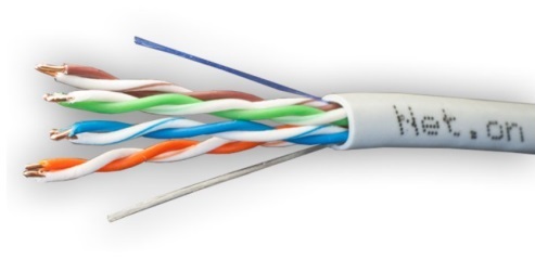 Витая пара U/UTP кат 5e 4х2хAWG24 IN CCA Net.on 305м