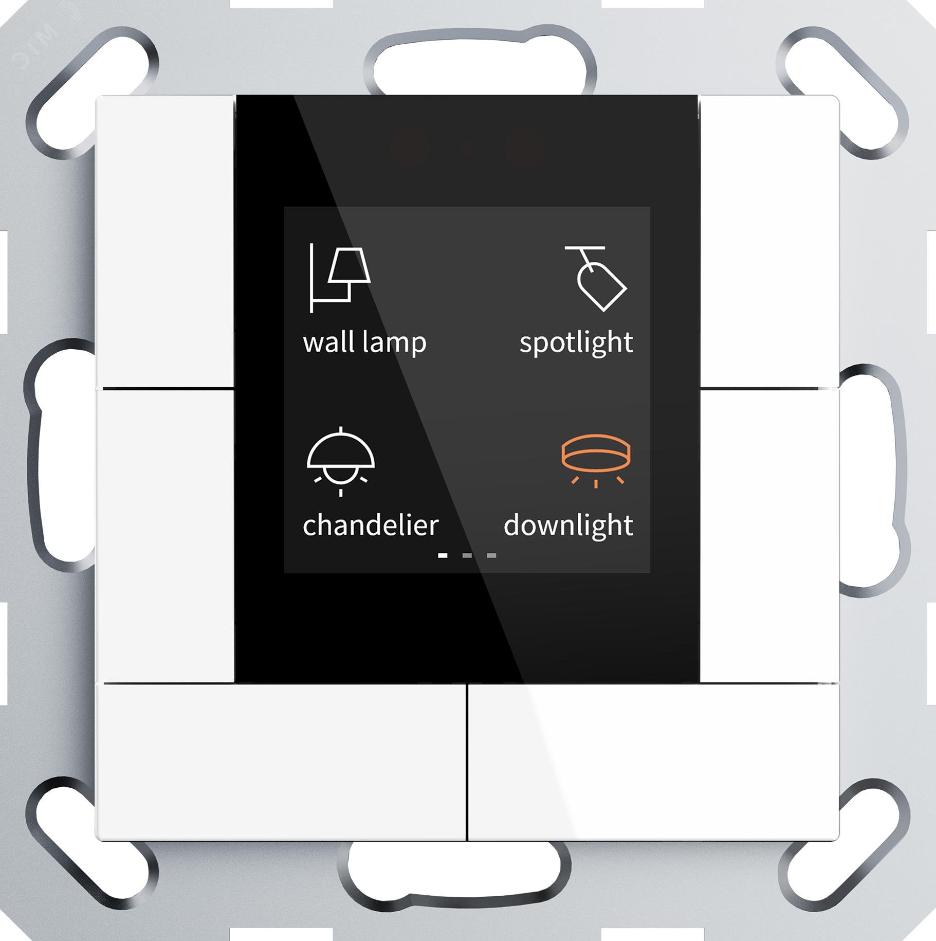 Изображение товара Термостат с дисплеем KNX 6 клавиш белый матовый
