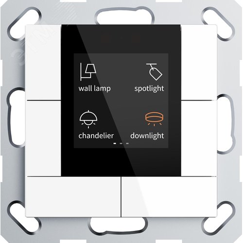 Изображение товара Термостат с дисплеем KNX 6 клавиш белый матовый (шт)
