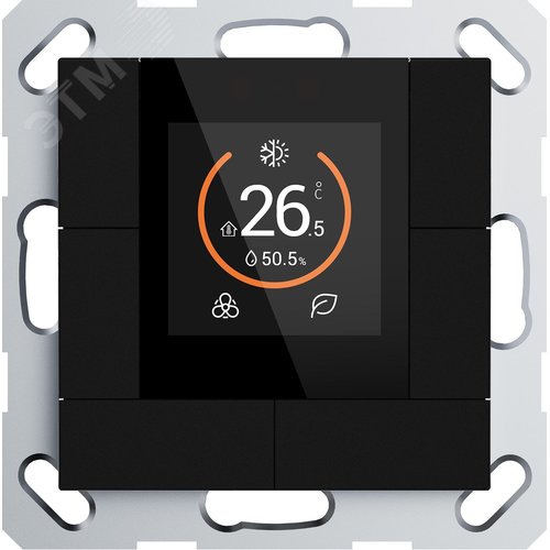 Изображение товара Термостат с дисплеем KNX 6 клавиш чёрный (шт)