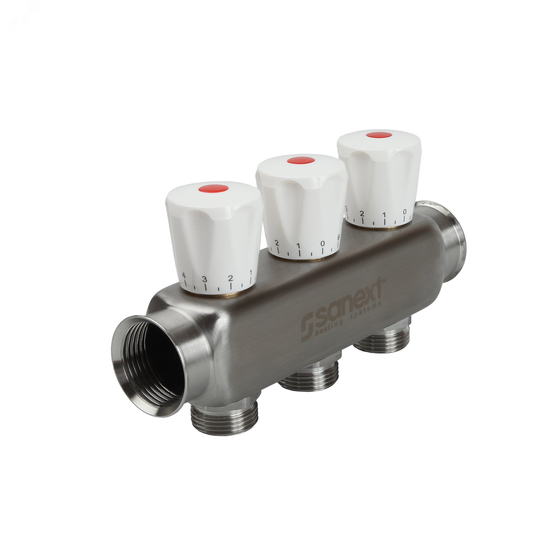 Изображение товара Коллектор квартирный Sanext 1'х 3 контура НР 3/4' скаждая евроконус