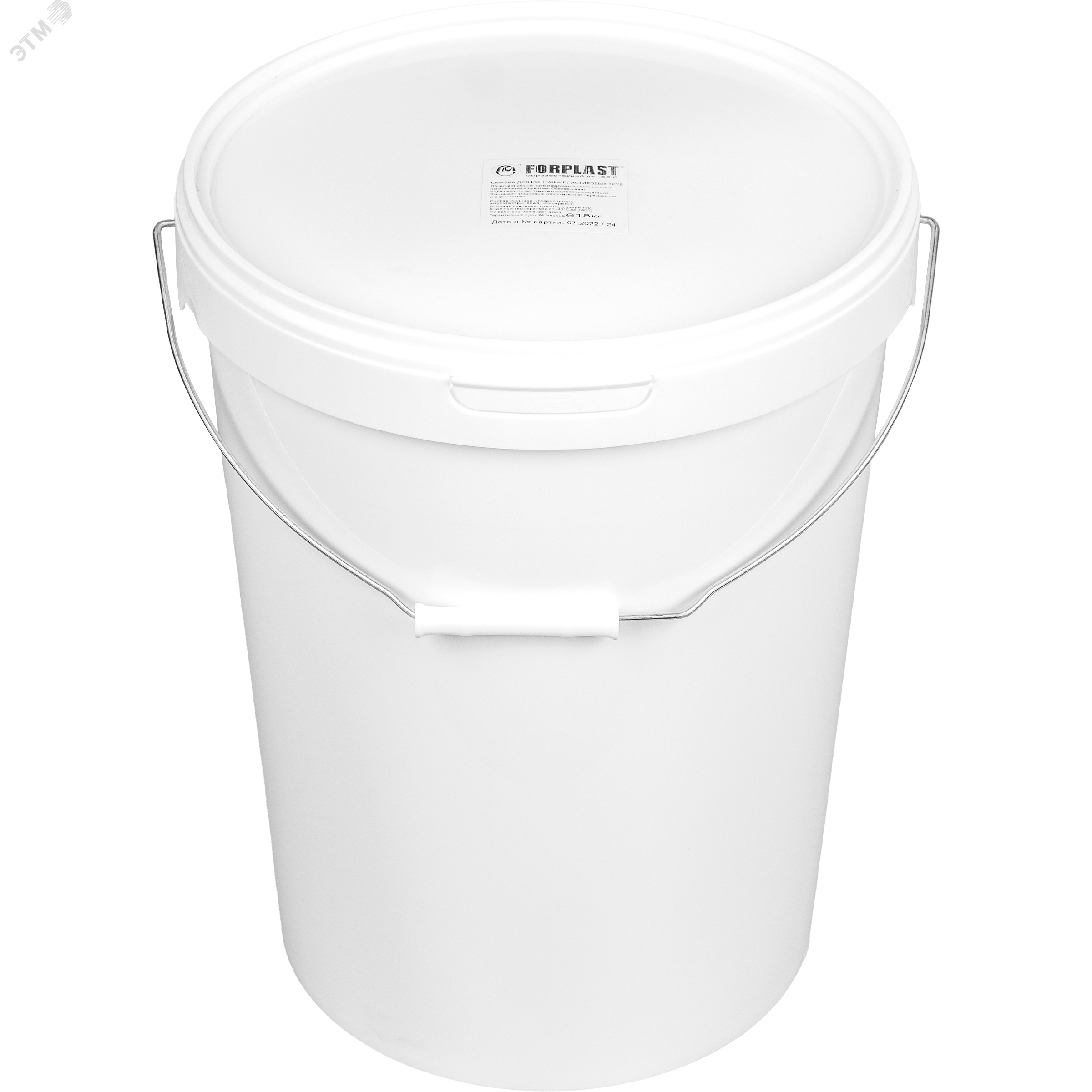 Изображение товара Смазка силиконовая Forplast для монтажа пластиковых труб, 18кг ведро (шт)
