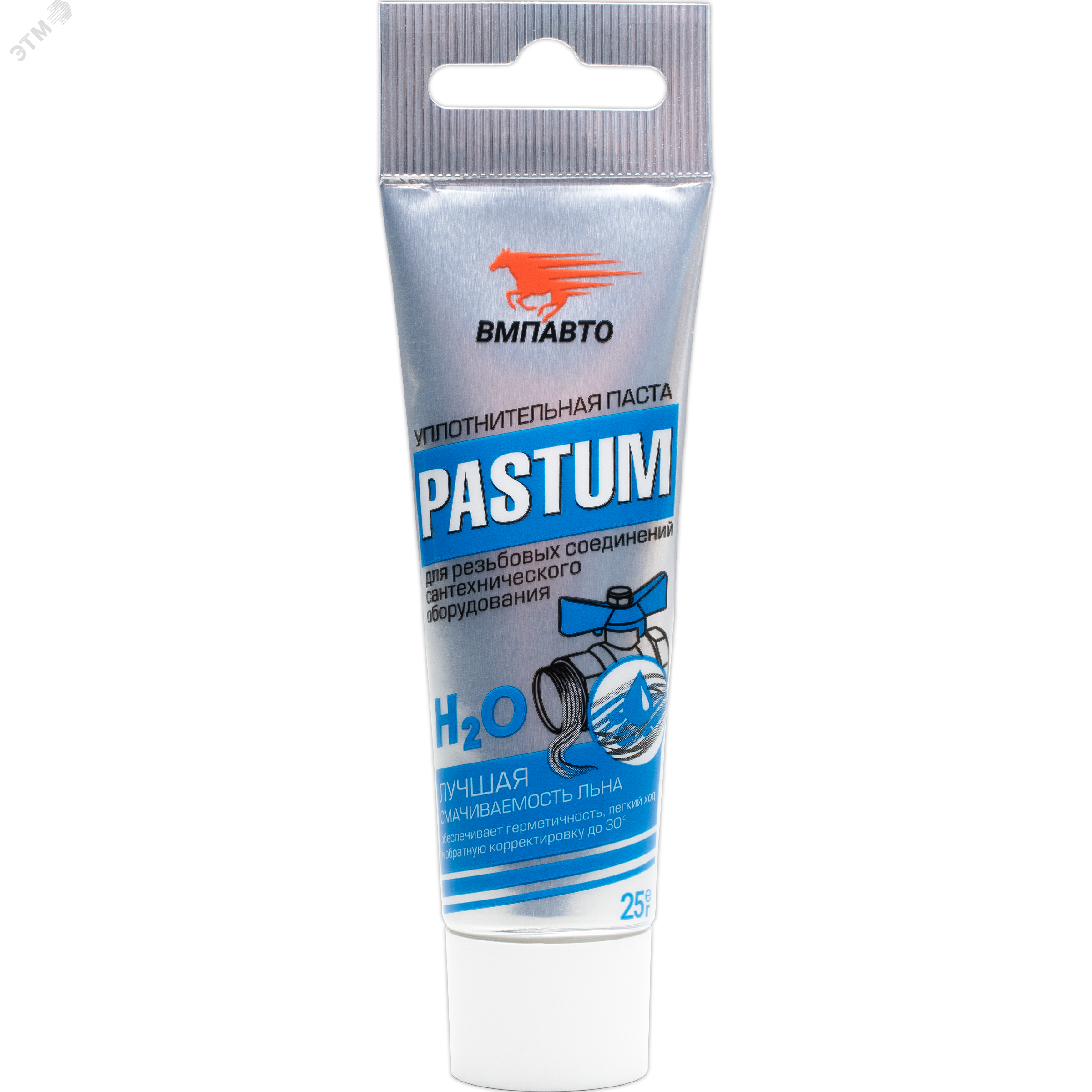 Изображение товара Pastum H2O - паста для уплотнения резьбовых соединений 25г с европодвесом