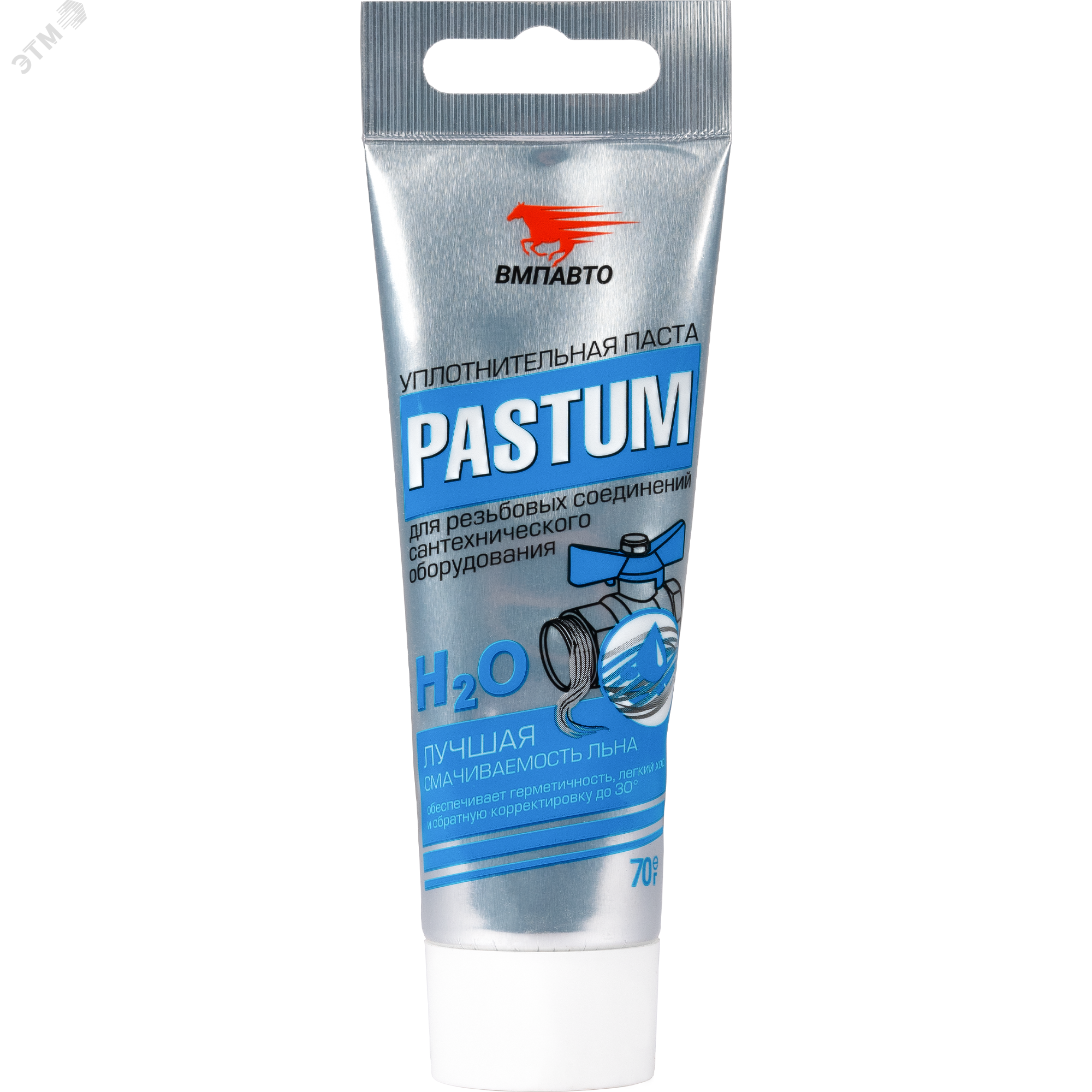 Изображение товара Pastum H2O, 70г туба Паста для уплотнения резьбовых соединений сантехнического оборудования (шт)