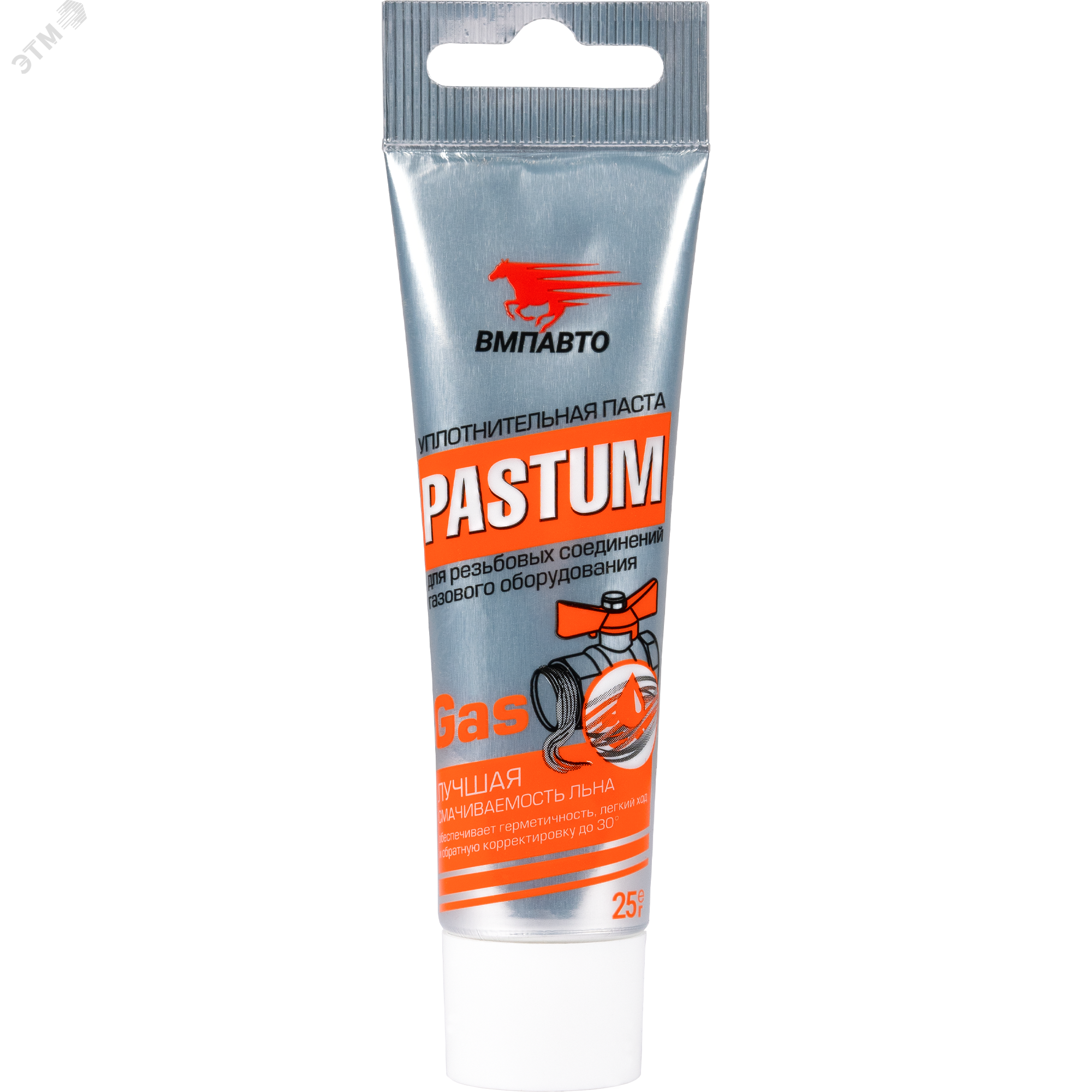 Изображение товара Pastum gas, 25г туба Паста для уплотнения резьбовых соединений газового оборудования (шт)