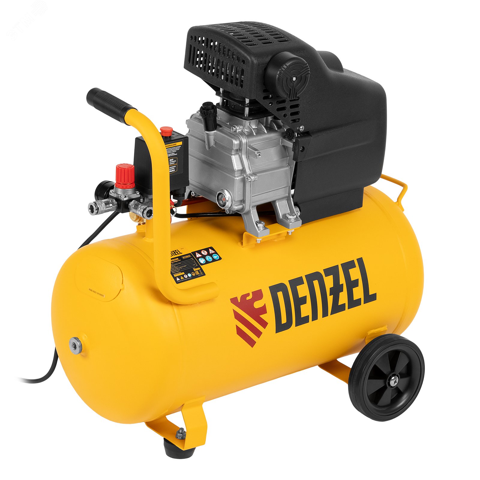 Изображение товара Компрессор воздушный Denzel DC1500/50, 1,5 кВт, 220 л/мин