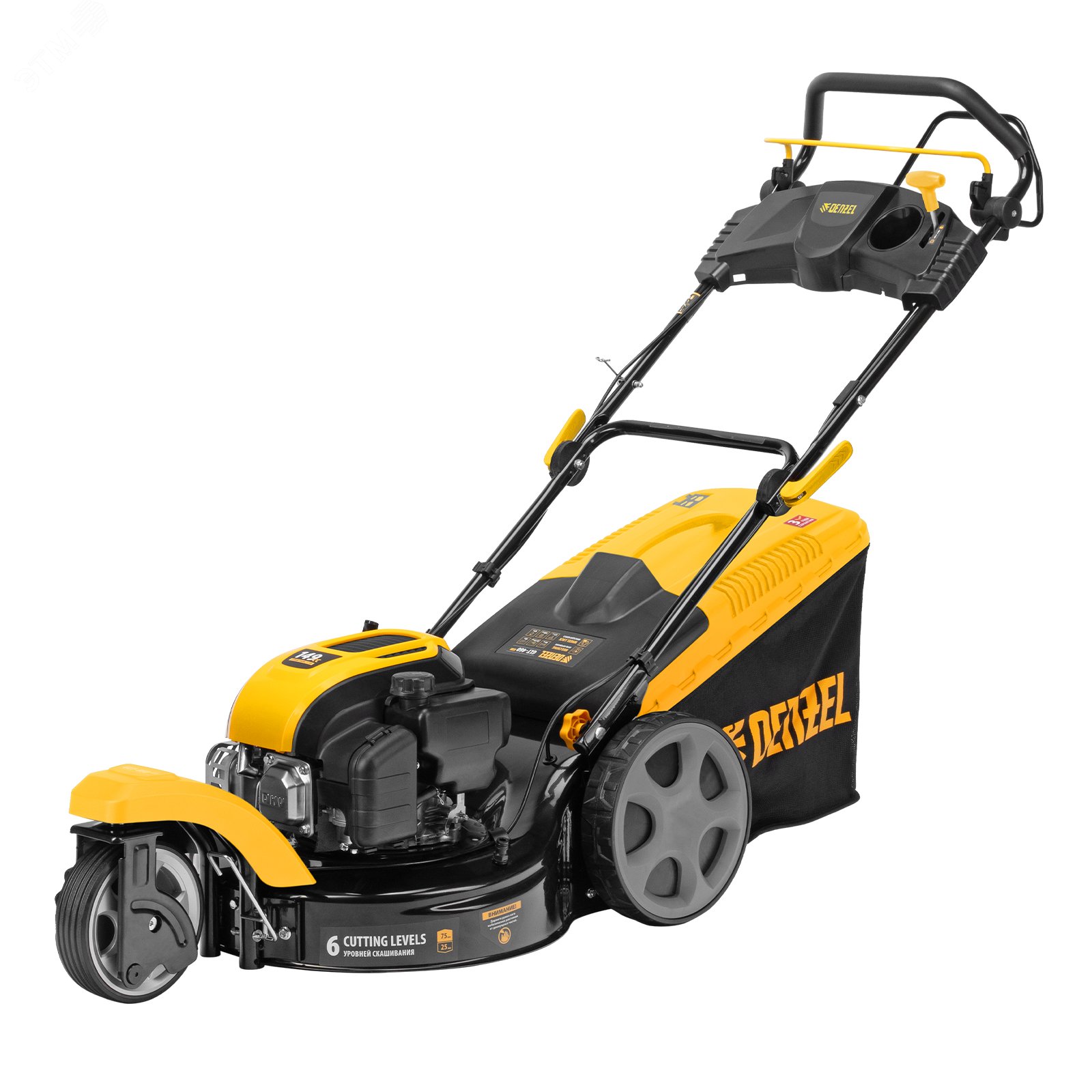 Изображение товара Бензиновая газонокосилка Denzel GLT-460SP-T Trike 149 см3 46 см 60л