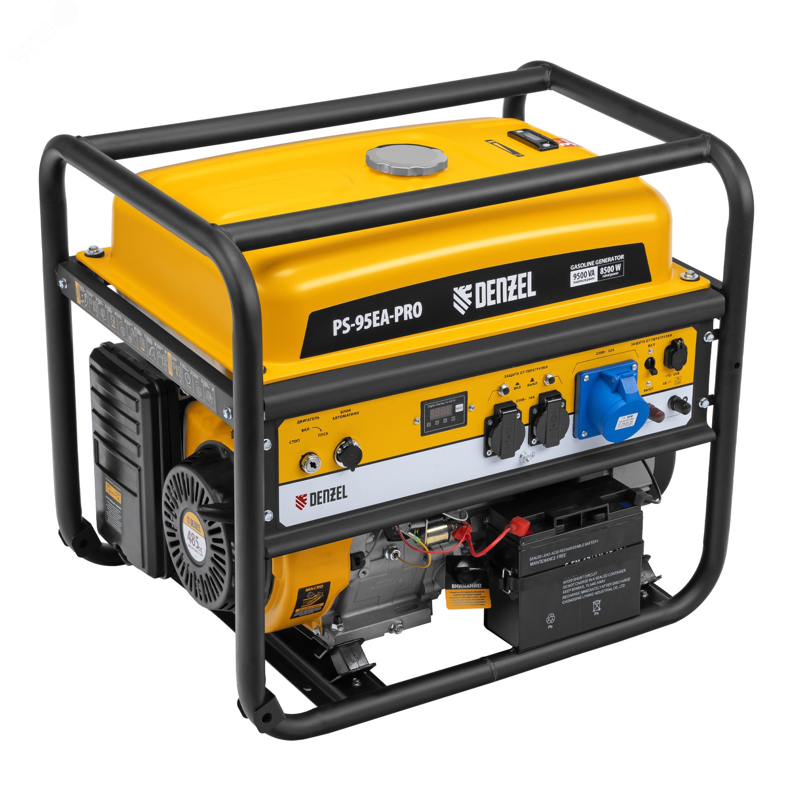 Изображение товара Генератор бензиновый PS-95EA-PRO, 9,5 кВт, 230 В, 40 л, разъём ATS, эл.старт (шт)