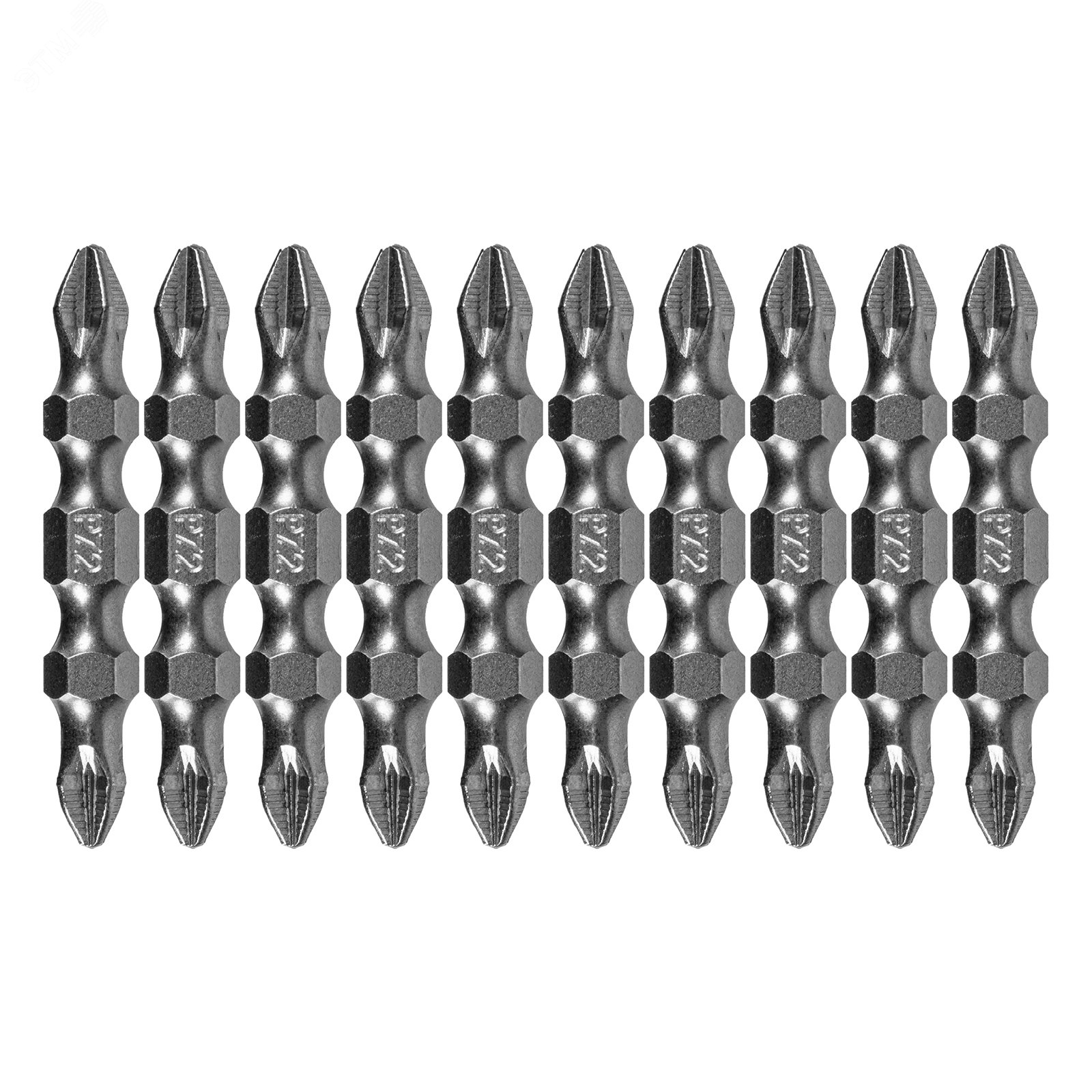 Изображение товара Набор бит двухсторонних PH2 PZ2 45 мм Denzel 11675 10 шт