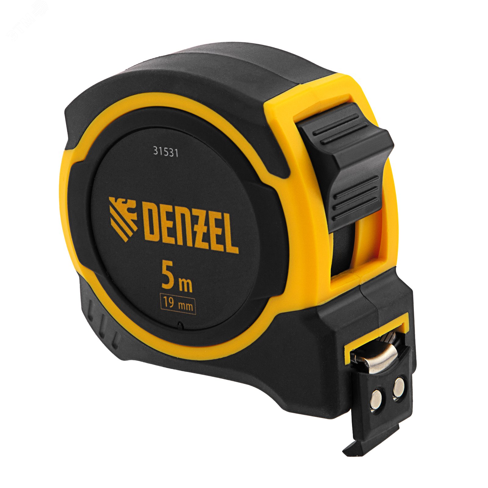 Изображение товара Рулетка Denzel 5м 19мм двухкомп корпус магнитный автостоп