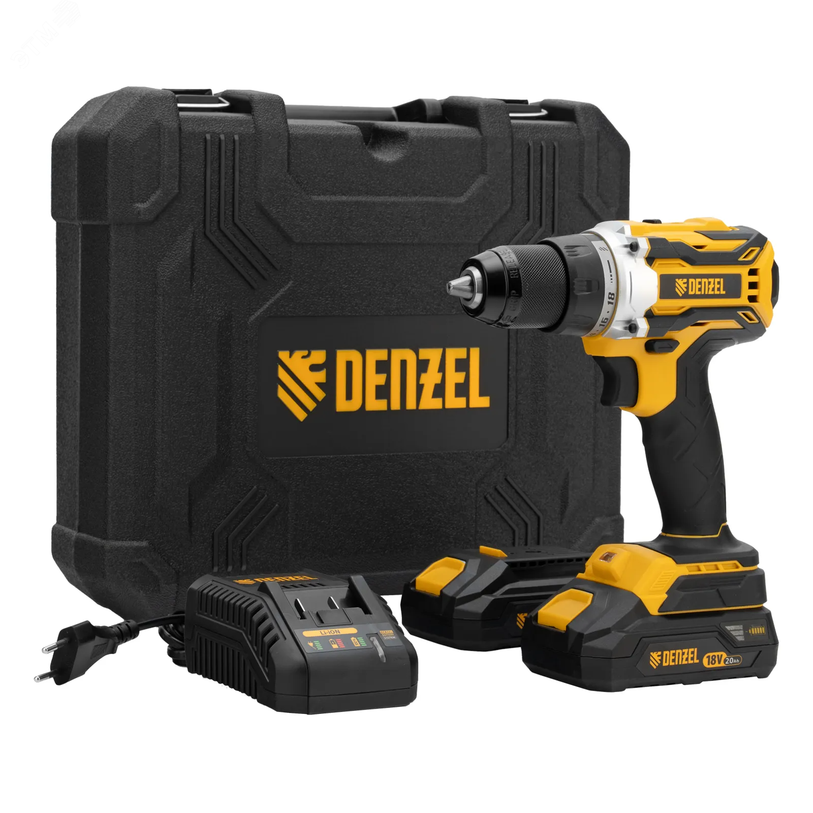 Изображение товара Аккумуляторная дрель-шуруповерт Denzel BLDL-18-02 18 В бесщеточная