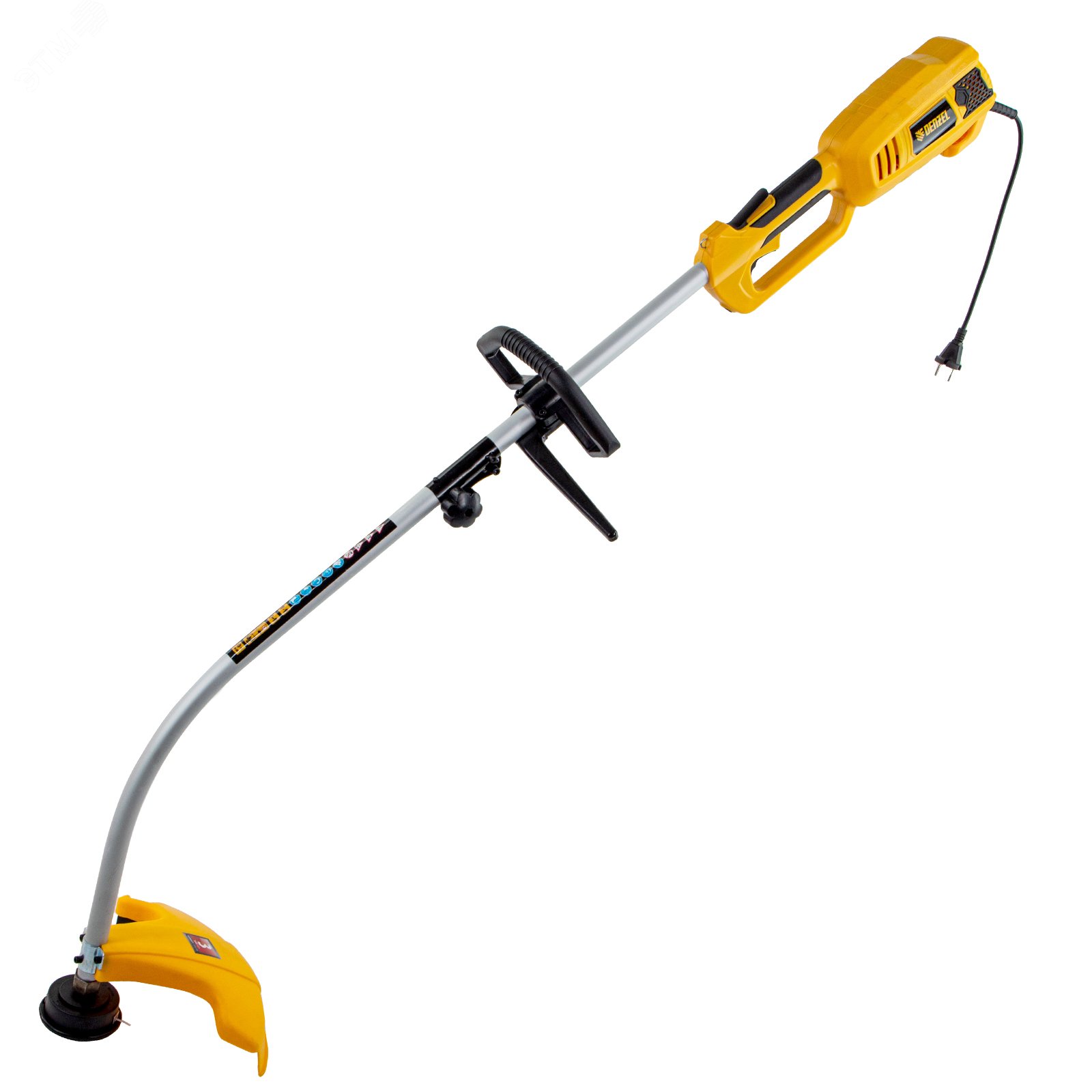 Изображение товара Электрический триммер Denzel TE-1100 с мощностью 1100 Вт и разборной штангой