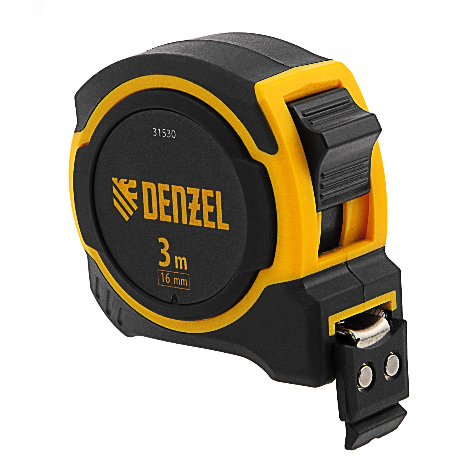 Изображение товара Рулетка 3м х 16мм, двухкомп. корпус, магнитный обрезиненный зацеп (шт)