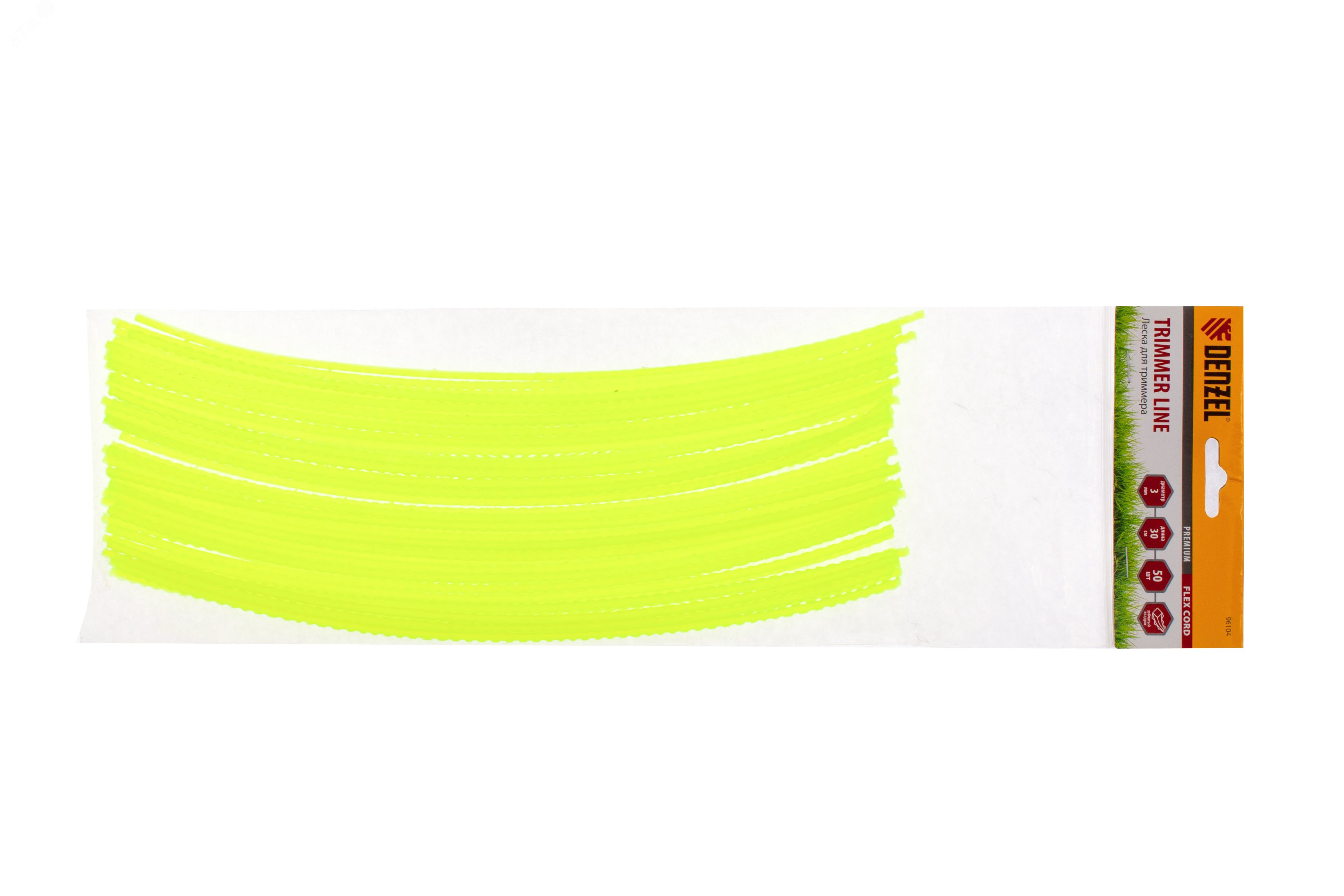 Изображение товара Леска для триммера зубчатый квадрат 3 мм х 30 см 50 шт FLEX CORD