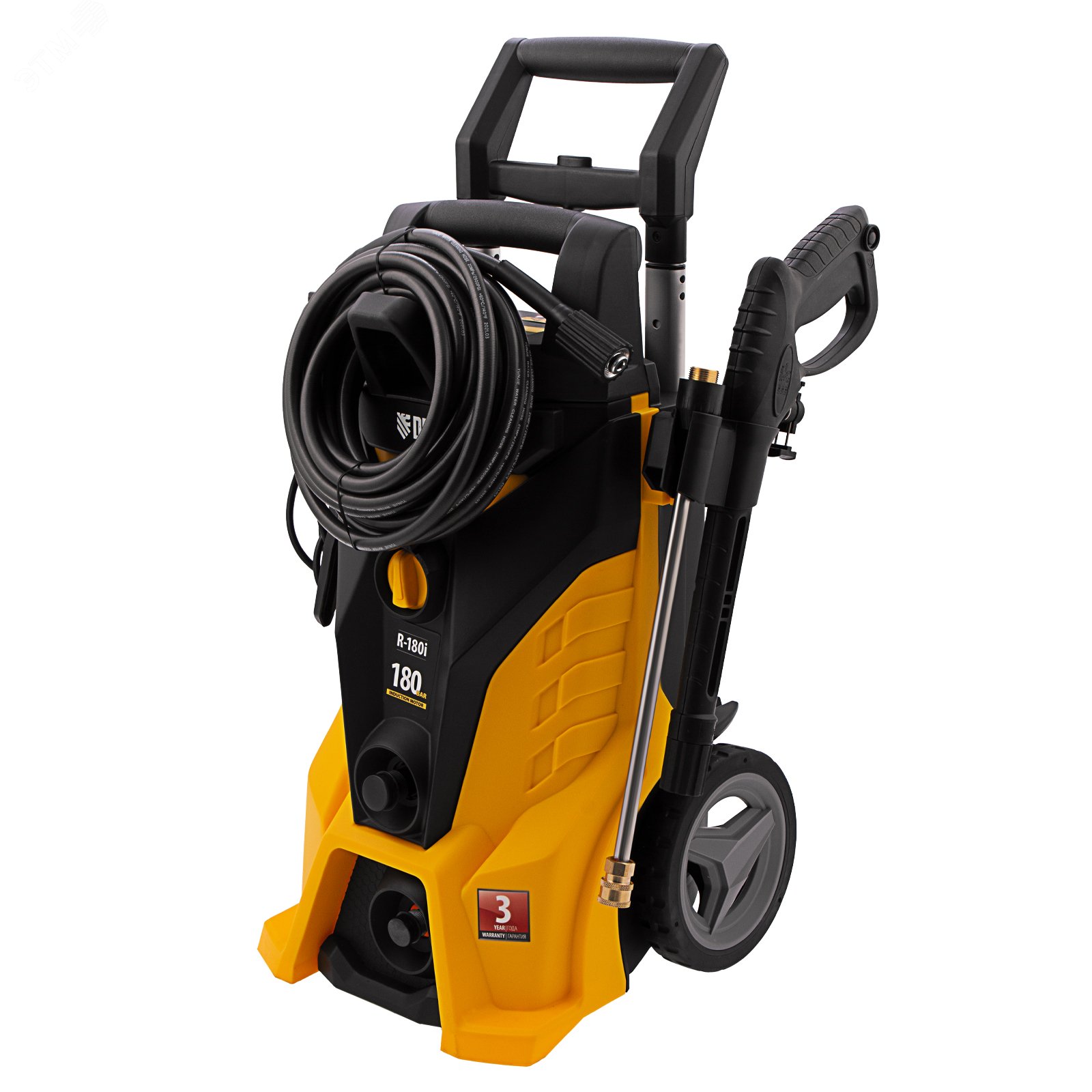 Изображение товара Моечная машина высокого давления R-180i, 2400 Вт, 180 бар, 7,5 л/мин, асинх. двиг.// Denzel (шт)