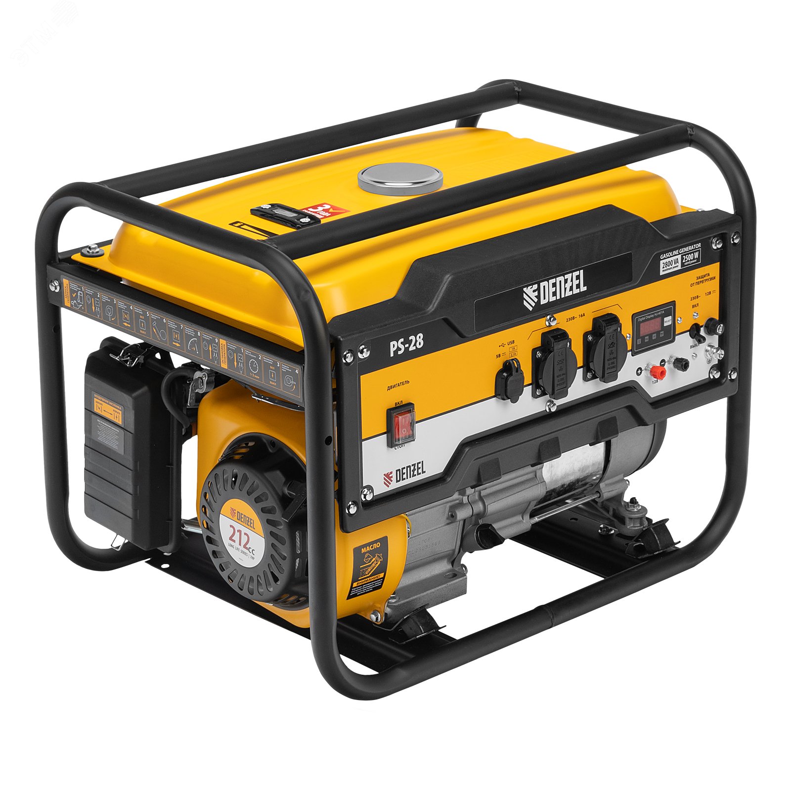 Изображение товара Генератор бензиновый PS-28, 2,8 кВт, 230В, 15л, ручной стартер (шт)