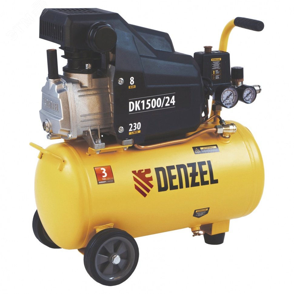 Изображение товара Компрессор воздушный DK1500/24,Х-PRO 1,5 кВт, 230 л/мин, 24 л (шт)