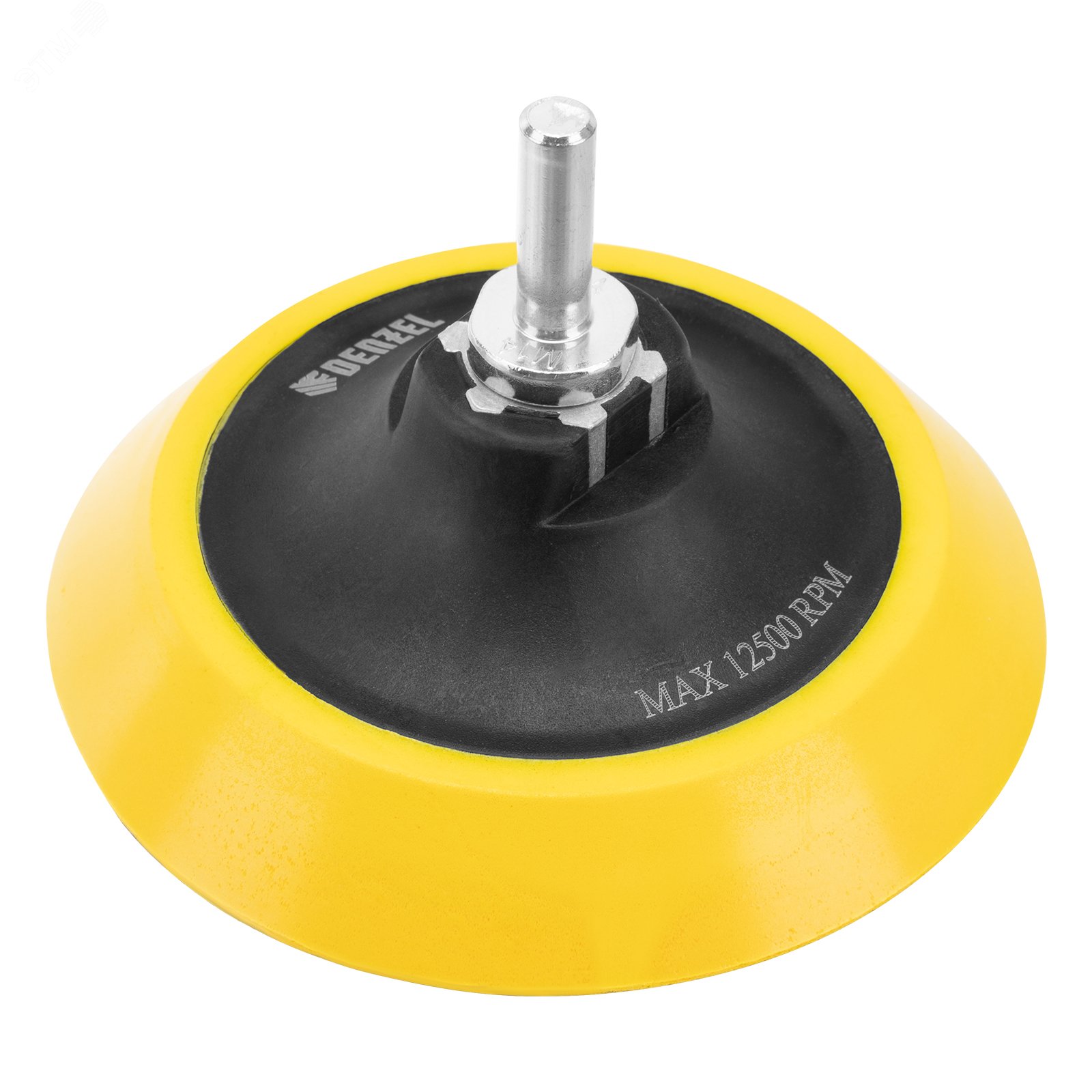 Изображение товара Тарелка опорная для дрели и УШМ с липучкой, 115 мм, мягкая, с адаптером c М14 на d9 (шт)