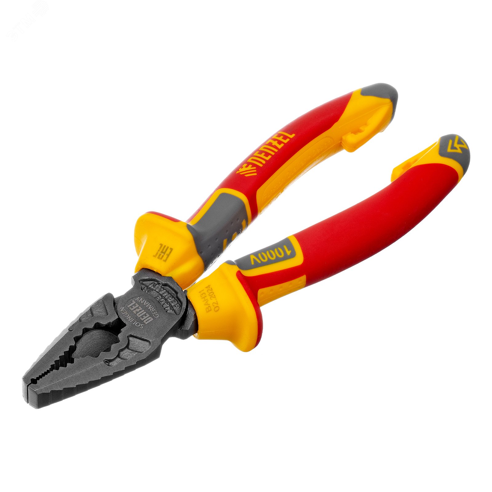 Изображение товара Плоскогубцы комбинированные, диэлектрические трехкомпонентные рукоятки до 1000 В, 165 мм (шт)