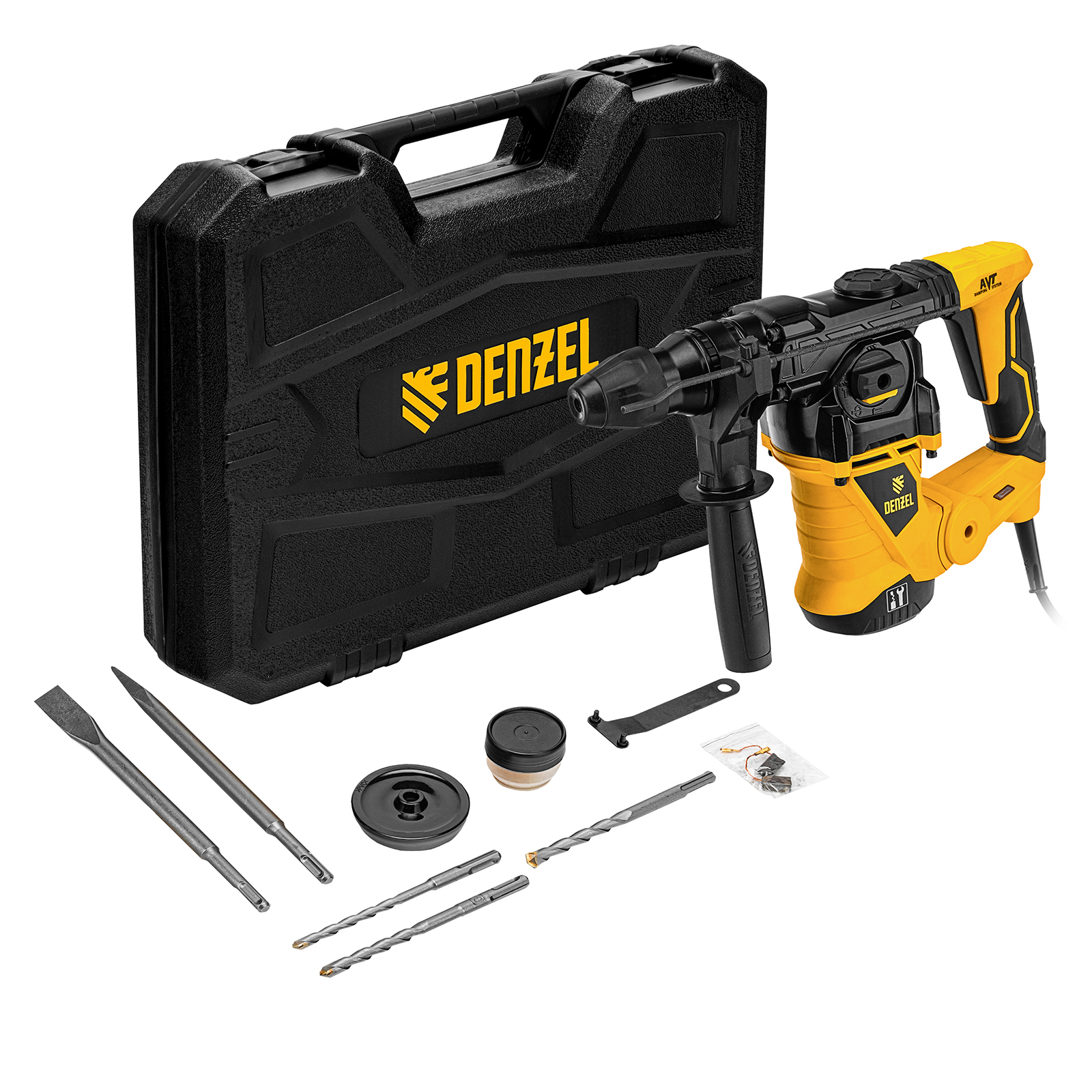 Перфоратор электрический RHV-1250-30, SDS-plus, 1250 Вт, 5 Дж, 3 плюс 1 реж.